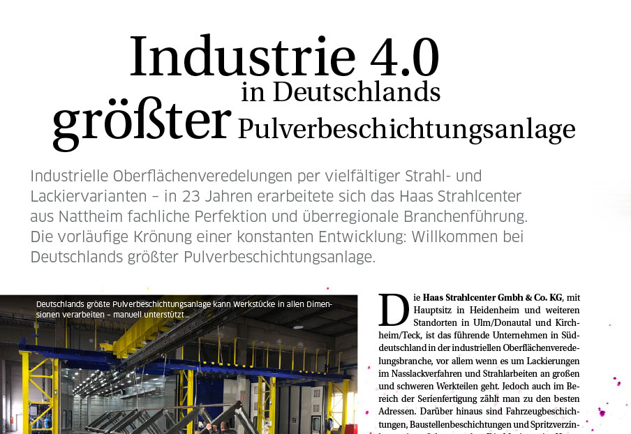 Industrie 4.0 in Deutschlands größter Pulverbeschichtungsanlage